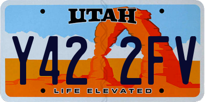 UT license plate Y422FV
