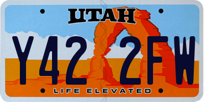 UT license plate Y422FW