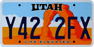 UT license plate Y422FX