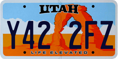 UT license plate Y422FZ
