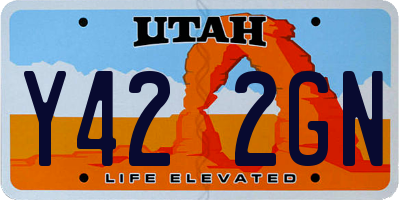 UT license plate Y422GN