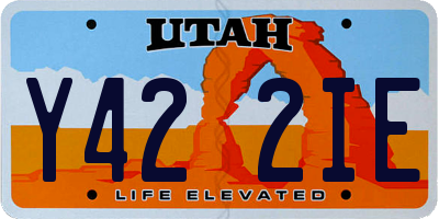 UT license plate Y422IE