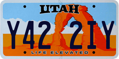 UT license plate Y422IY
