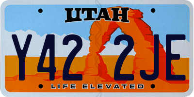 UT license plate Y422JE