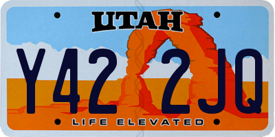 UT license plate Y422JQ