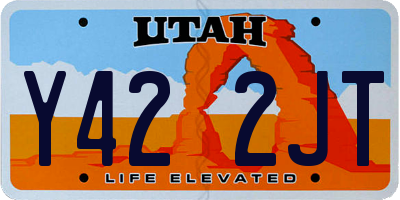 UT license plate Y422JT