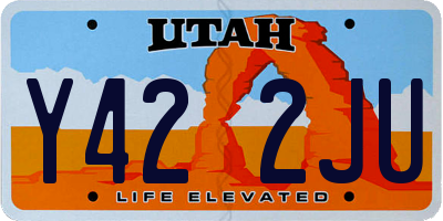 UT license plate Y422JU