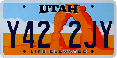 UT license plate Y422JY