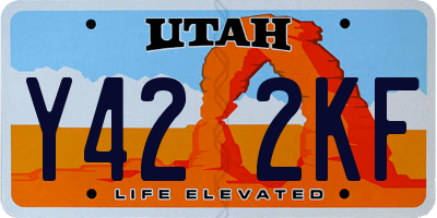 UT license plate Y422KF