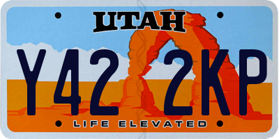 UT license plate Y422KP