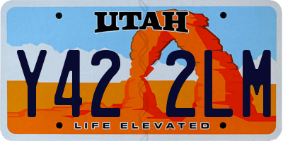 UT license plate Y422LM