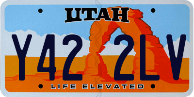 UT license plate Y422LV
