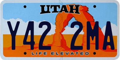 UT license plate Y422MA
