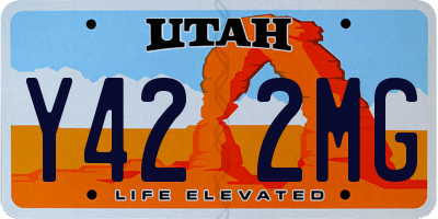 UT license plate Y422MG