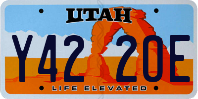 UT license plate Y422OE