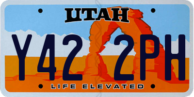 UT license plate Y422PH
