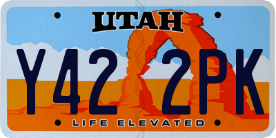 UT license plate Y422PK