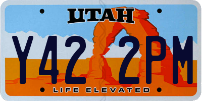 UT license plate Y422PM