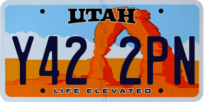 UT license plate Y422PN