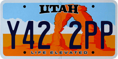 UT license plate Y422PP