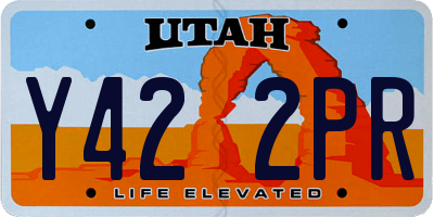 UT license plate Y422PR