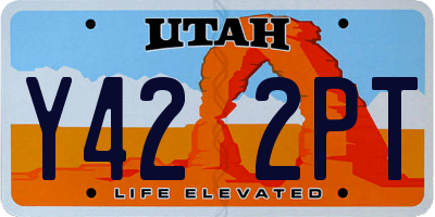 UT license plate Y422PT