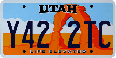 UT license plate Y422TC