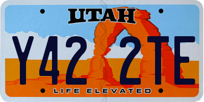 UT license plate Y422TE