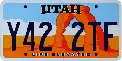 UT license plate Y422TF