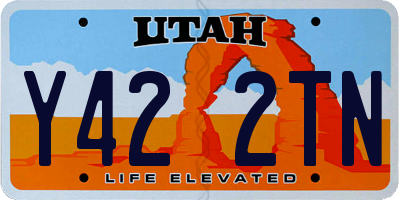 UT license plate Y422TN
