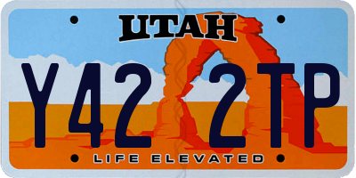 UT license plate Y422TP