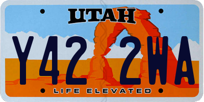 UT license plate Y422WA