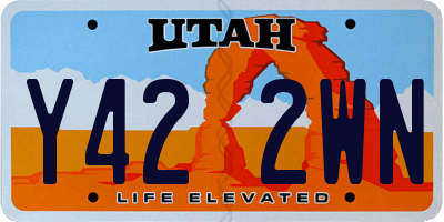 UT license plate Y422WN