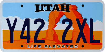 UT license plate Y422XL