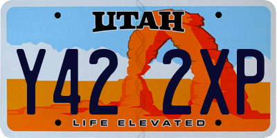 UT license plate Y422XP