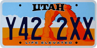 UT license plate Y422XX