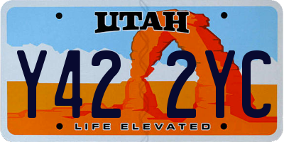UT license plate Y422YC