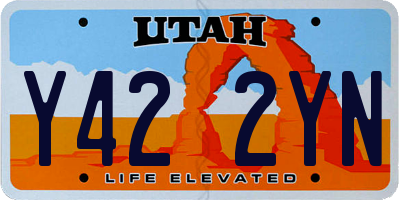 UT license plate Y422YN