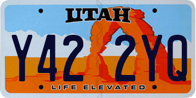UT license plate Y422YQ