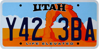 UT license plate Y423BA