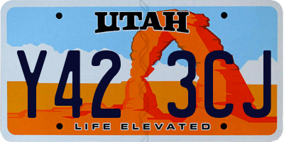 UT license plate Y423CJ