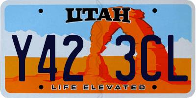 UT license plate Y423CL