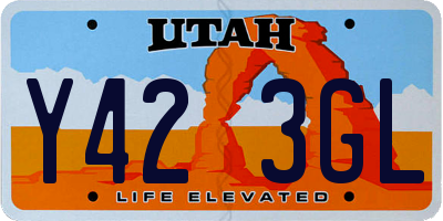 UT license plate Y423GL