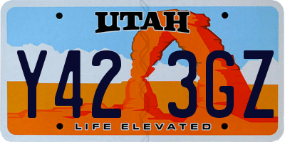 UT license plate Y423GZ