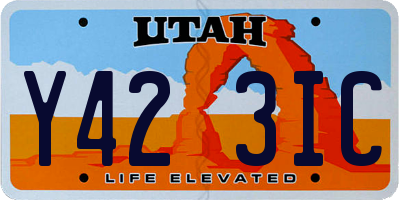 UT license plate Y423IC