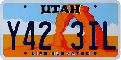 UT license plate Y423IL