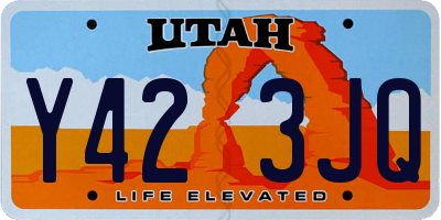 UT license plate Y423JQ