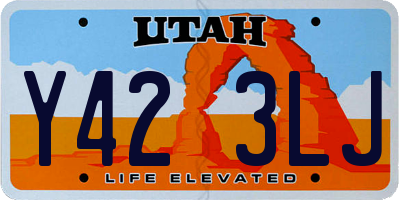 UT license plate Y423LJ