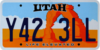UT license plate Y423LL