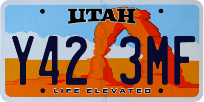 UT license plate Y423MF